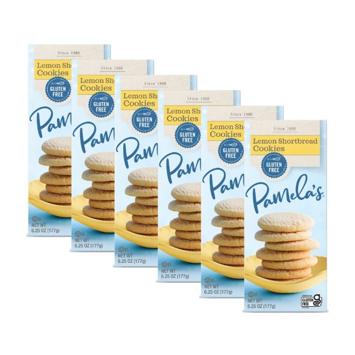 Pamela’s Cookies Lemon Shortbread 6.25 Oz - Pack Of 6