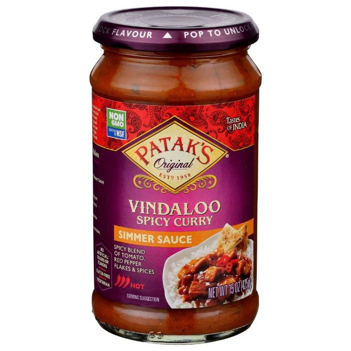 Pataks Sauce Vindaloo Spicy 15 Oz - Pack Of 6