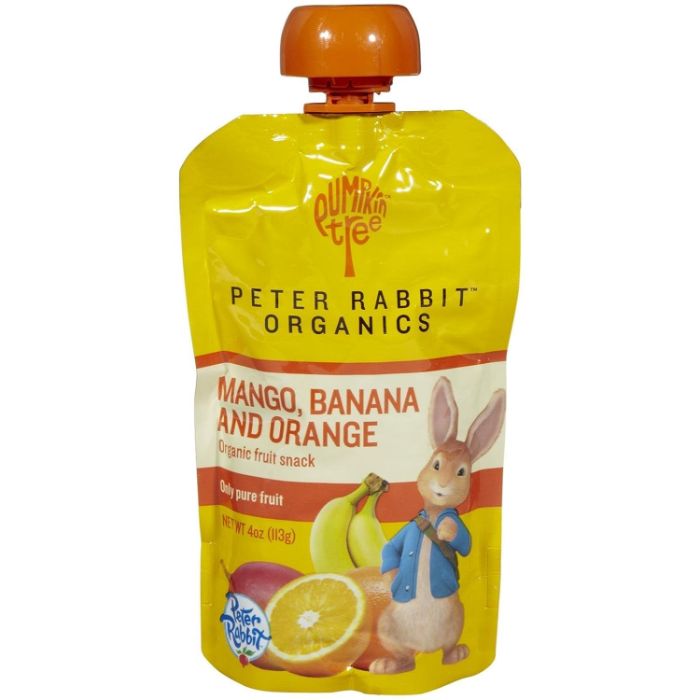 Peter Rabbit Baby Mango Banana Orange Organic 4 Oz - Pack Of 10