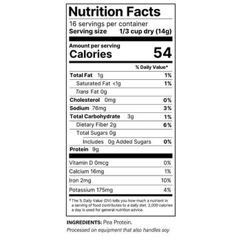 Plant Basics - Hearty Plant Protein - Pea Crumbles, 8oz