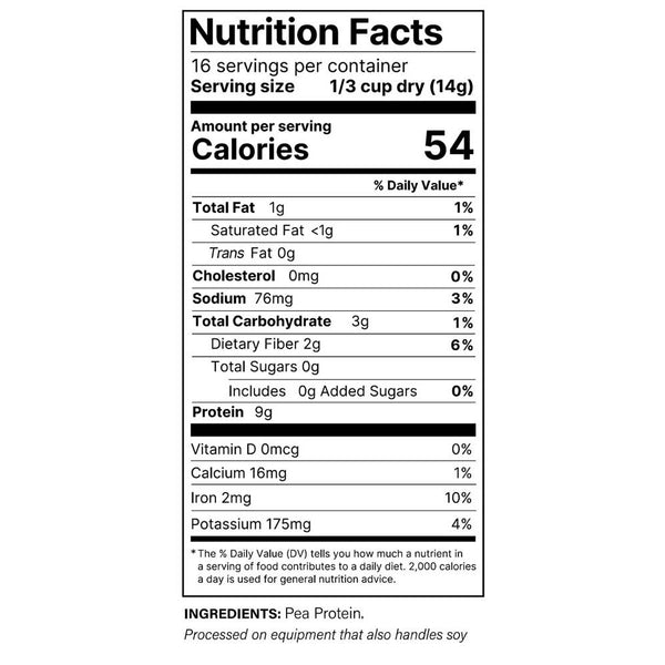 Plant Basics - Hearty Plant Protein - Pea Crumbles, 8oz