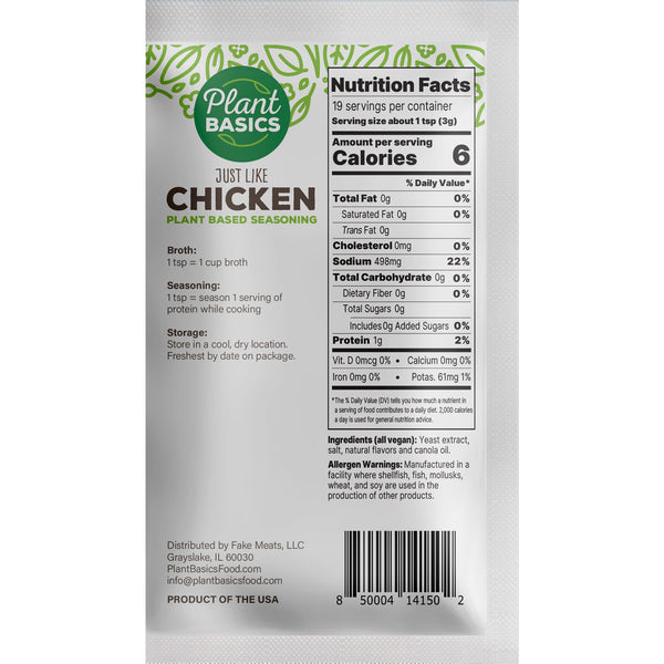 Plant Basics - Seasoning - Just Like Chicken, 2oz