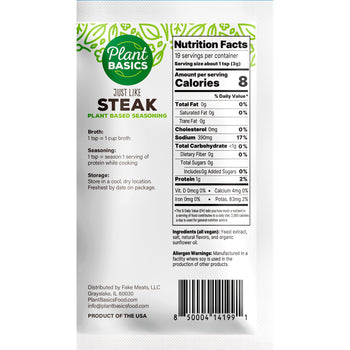 Plant Basics - Seasoning - Just Like Steak, 2oz