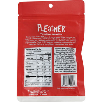 Pleather - Bold Vegan Jerky - Red Pepper Bourbon BBQ, 2oz