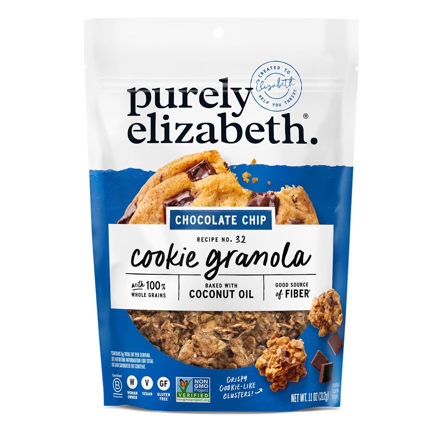 Purely Elizabeth - Cookie Granola - Chocolate Chip, 11oz