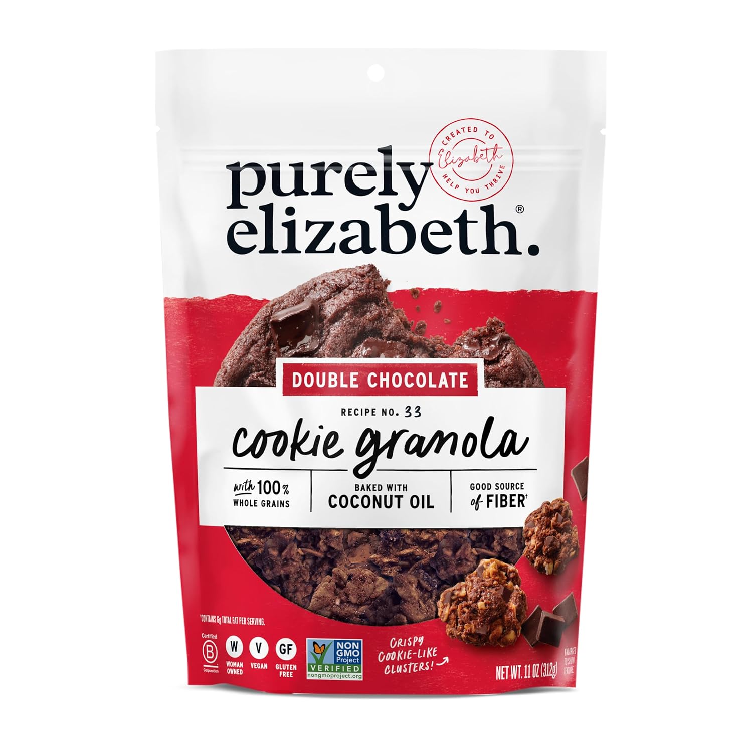 Purely Elizabeth - Cookie Granola - Double Chocolate, 11oz