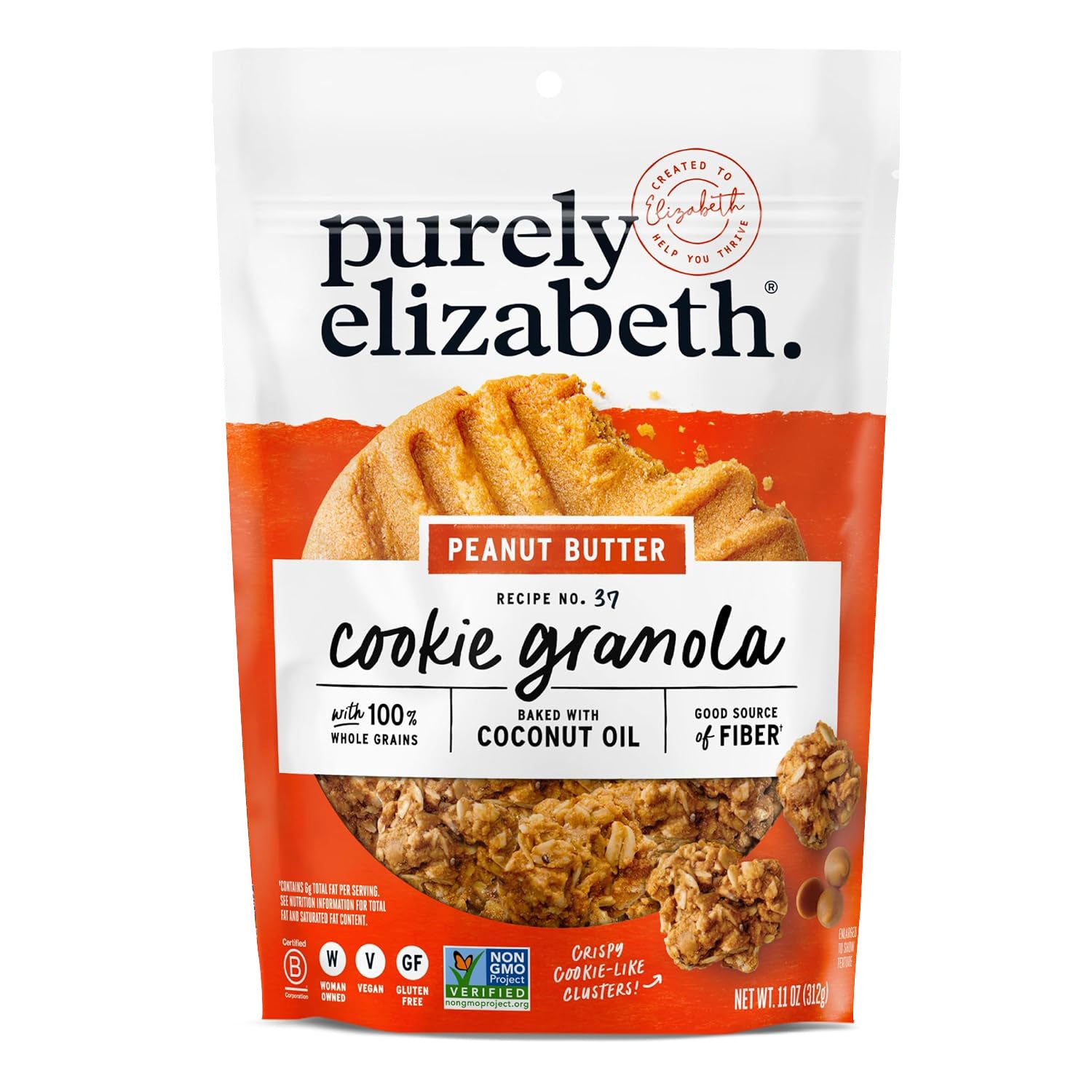 Purely Elizabeth - Cookie Granola - Peanut Butter, 11oz