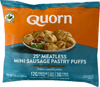 Quorn - Meatless Mini Sausage Pastry Puffs, 17.6oz