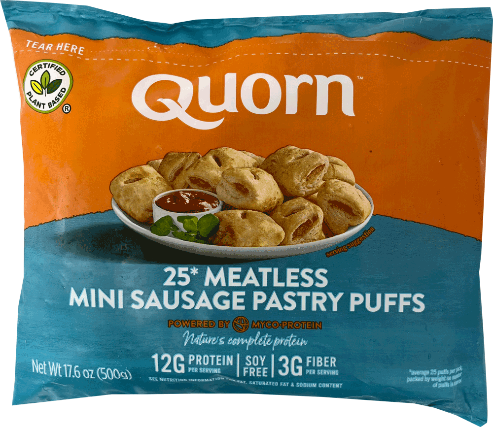 Quorn - Meatless Mini Sausage Pastry Puffs, 17.6oz