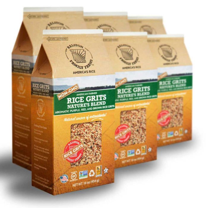 Ralston Family Farms Grits Rice Nature’s Blend 16 Oz - Pack Of 6