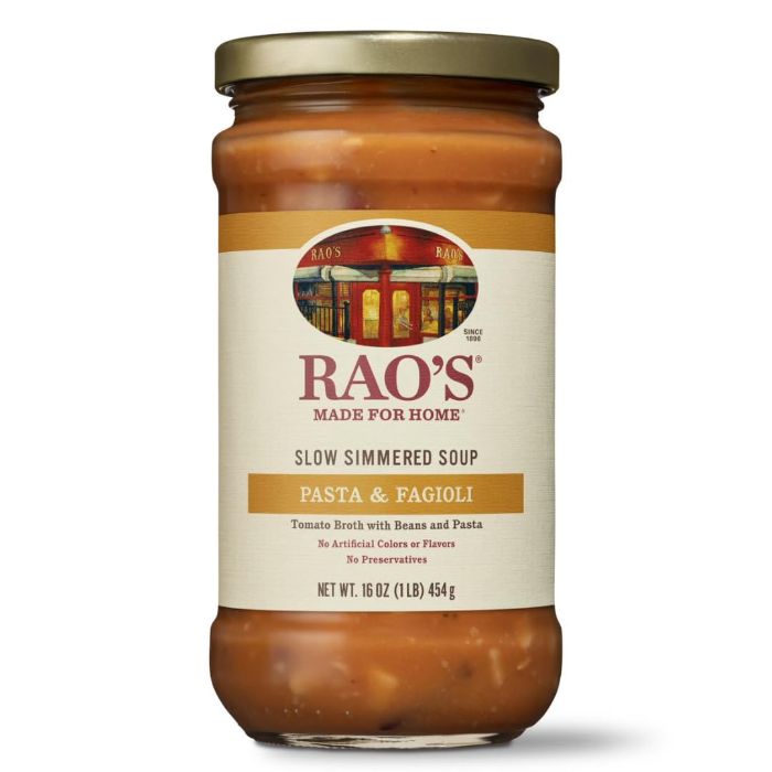 Rao’s Soup Ready to Eat Pasta Fagioli  16 Oz - Pack Of 6