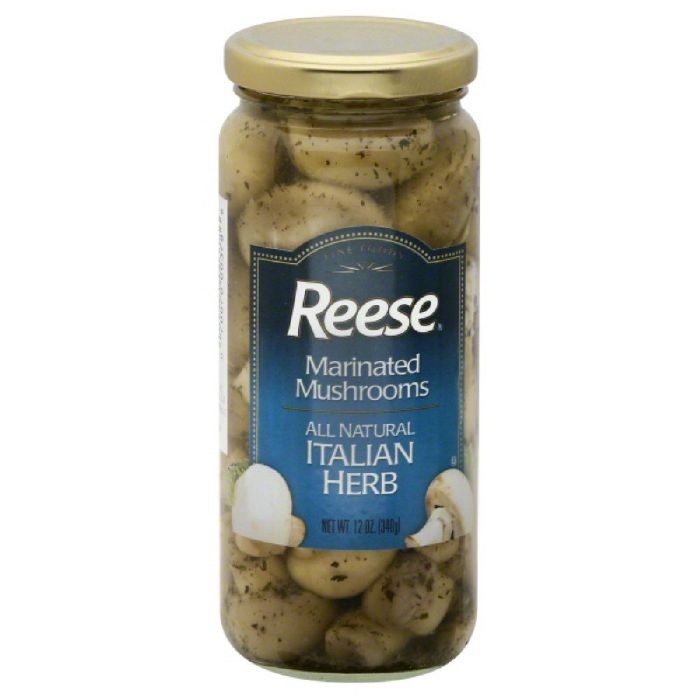 Reese Marinated Italian Herb Mushrooms 12 Oz - Pack Of 6