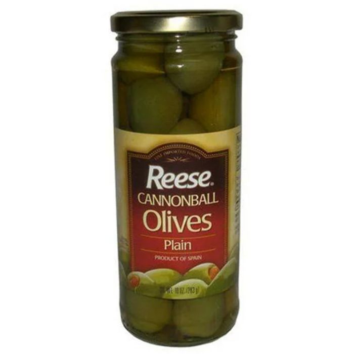 Reese Cannonball Plain Olives 10 Oz - Pack Of 6