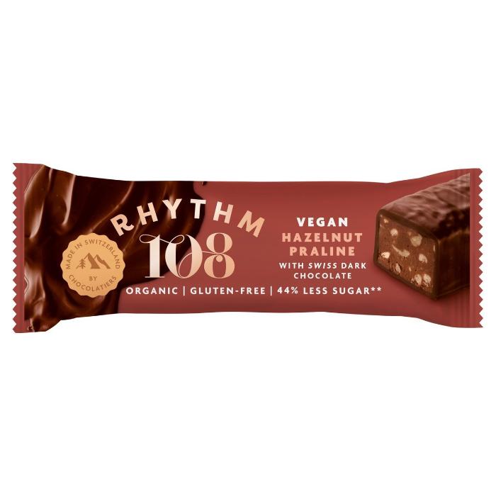 Rhythm108 - Vegan Hazelnut Praline Bar with Dark Chocolate, 33g