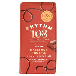 Rhythm108 - Vegan M'lk Chocolate Bar Filled with Hazelnut Truffle, 100g