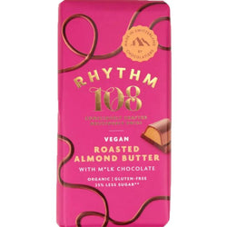 Rhythm108 - Vegan M'lk Chocolate Bar with Roasted Almond Butter, 100g
