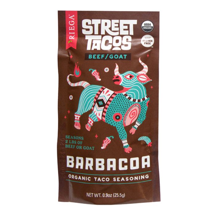 Riega Street Taco Seasoning Barbacoa 0.9 Oz - Pack Of 8