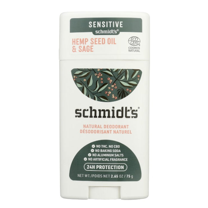 Schmidt's Deodorant Hemp Sage Vetiver 2.65 OZ - Pack of 1