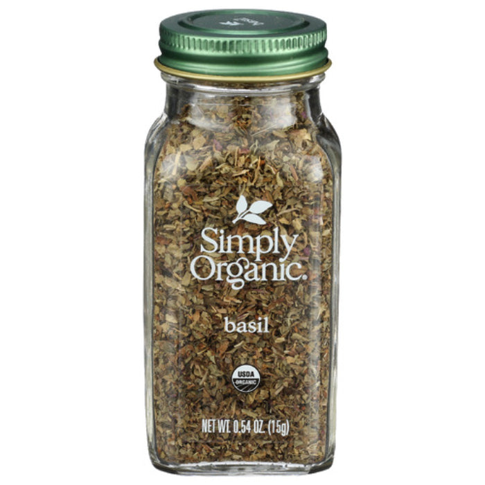 Simply Organic - Seasoning Basil Organic Bottle, 0.54 Oz - Pack of 1