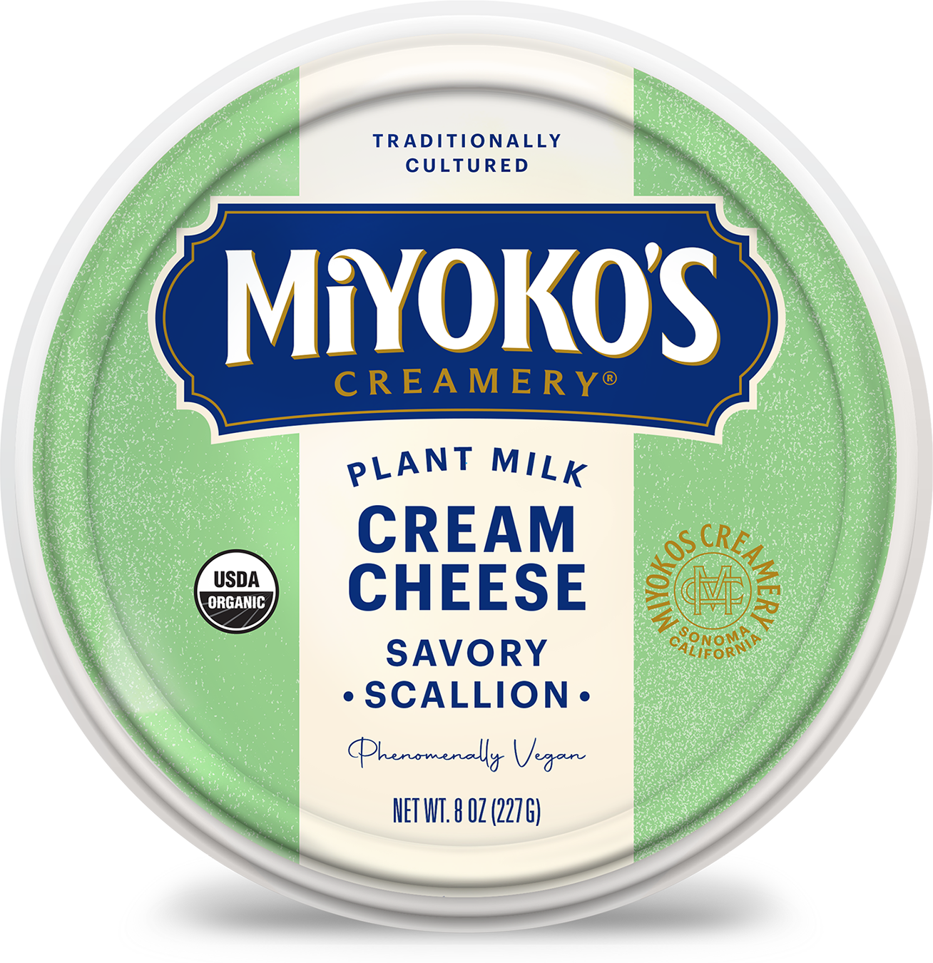 Savory Scallion Organic Cream Cheese by Miyoko's Creamery