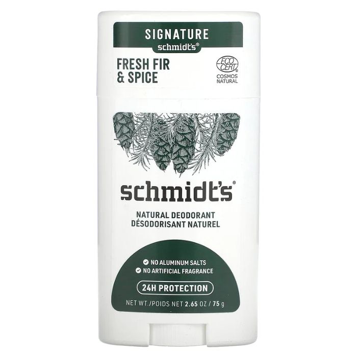 Schmidts Deodorant Spice Fresh Fir 2.65 Oz - Pack Of 3