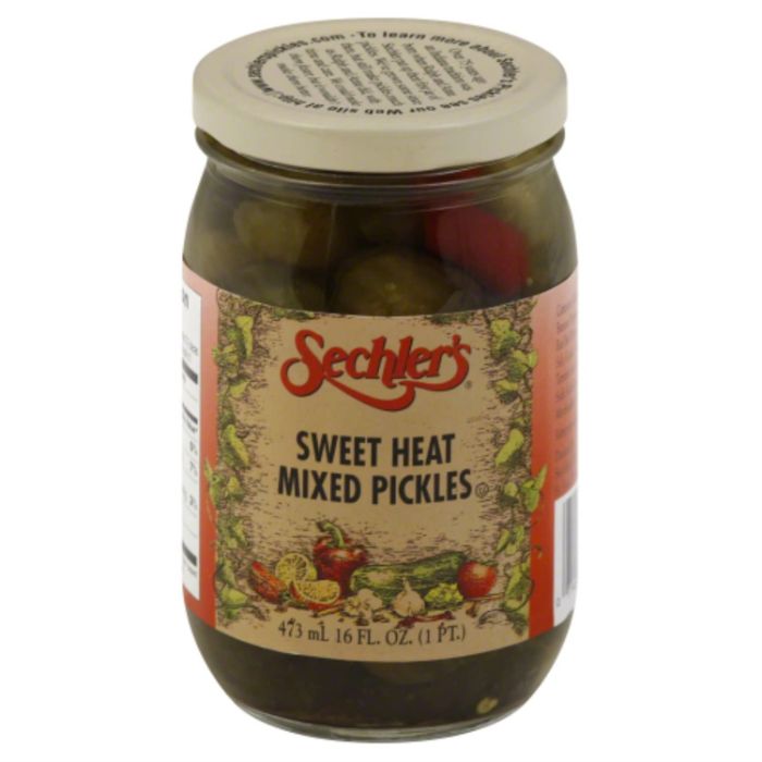 Sechler's Sweet Mixed Heat Pickles 16 oz - Pack of 6