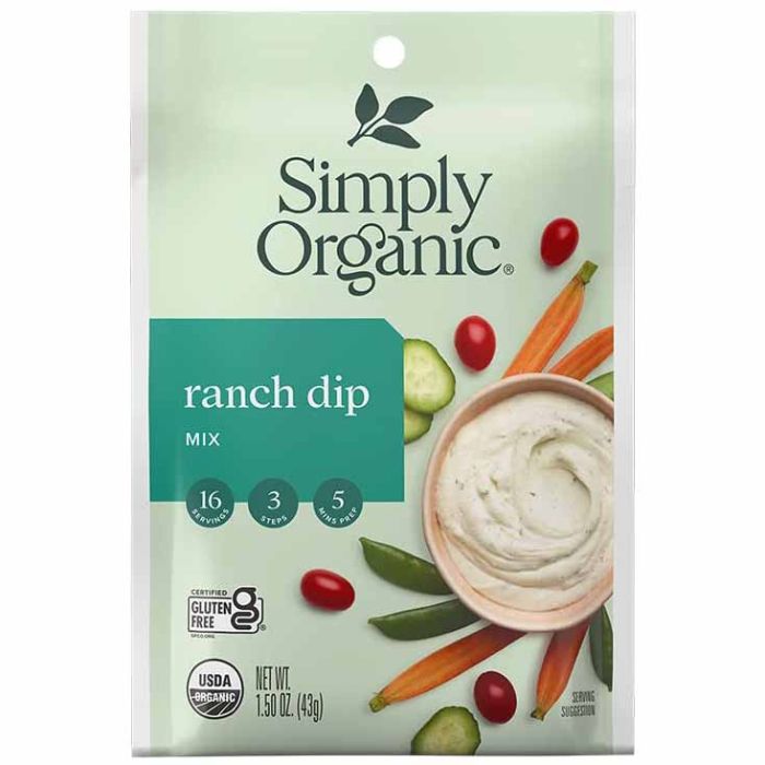 Simply Organic - Dip Mix Ranch, 1.5 oz - Pack of 12