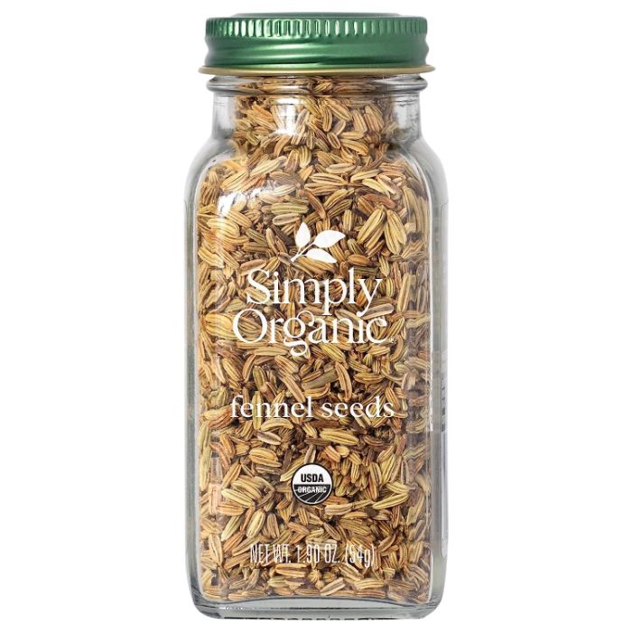 Simply Organic - Seasoning Fennel Seeds Bottle, 1.9 Oz - Pack of 6