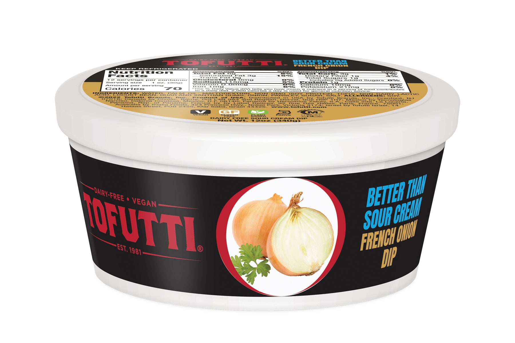 Tofutti - Better Than Sour Cream French Onion Dip, 12oz