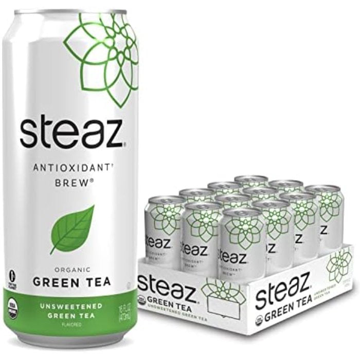 Steaz Tea - Unsweetened Green Tea 16 Fo - Pack Of 12