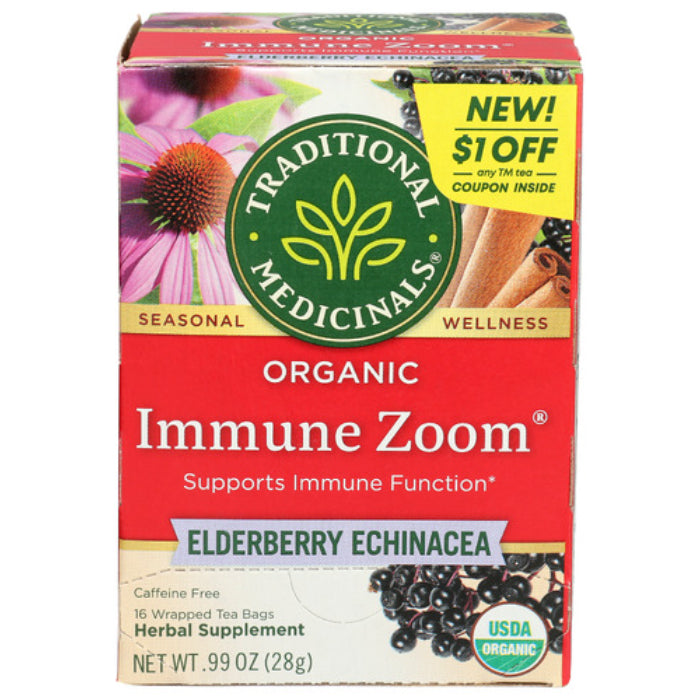 Traditional Medicinals Immune Zoom Tea with Elderberry 16 Bg - Pack Of 6