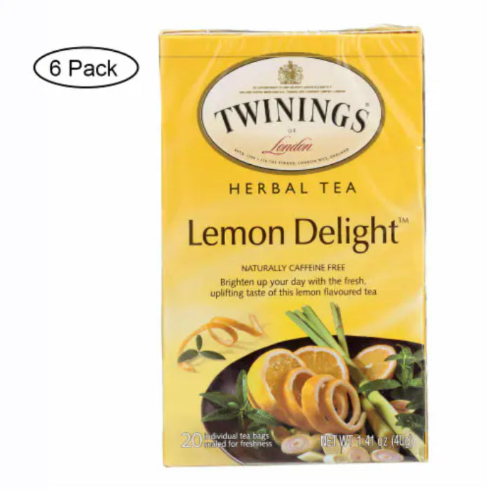 Twinings Herbal Lemon Delight Tea 20 BG - Pack of 6