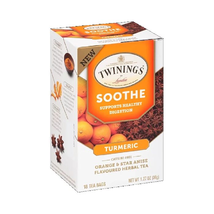 Twining Tea Tea Soothe Tumeric Orng Star 18 Bg - (Pack of 6)