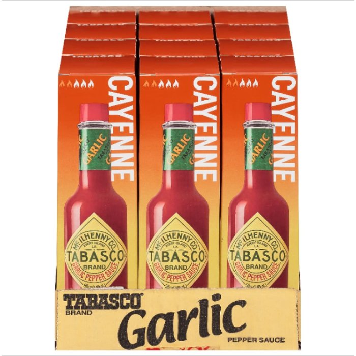 Tabasco Sauce Pepper Garlic 5 Oz - Pack Of 12