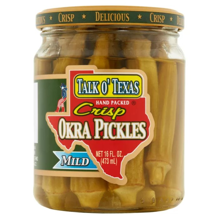 Talk O Texas Okra Pickled Mild 16 Oz - Pack Of 12