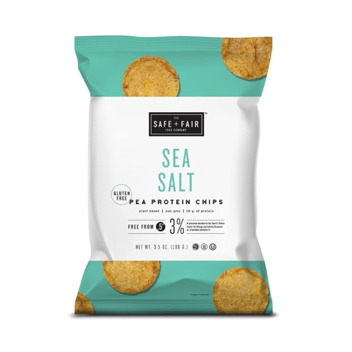 The Safe And Fair Food Co Chips Sea Salt Pea 3.5 Oz - Pack Of 12