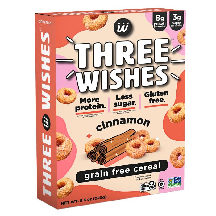 Three Wishes - Unsweetened Grain Free Cereal 8.6 OZ - Pack of 6