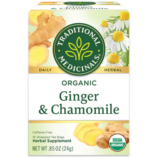 Traditional Medicinals Tea Ginger Chamomile 16 Bg - Pack Of 6