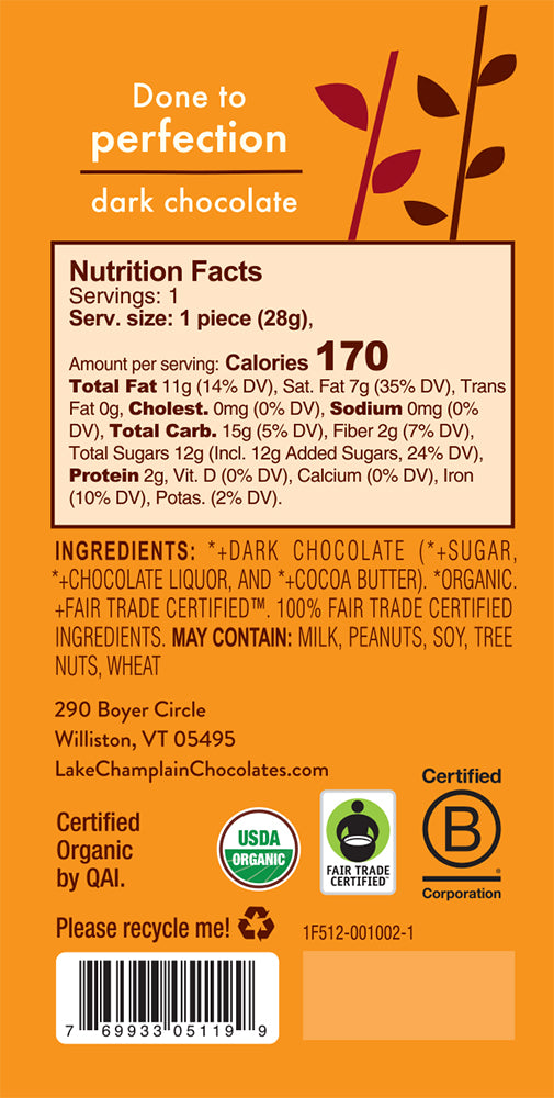 Lake Champlain - Dark Chocolate Placesetting Turkey, 1oz – Vegan