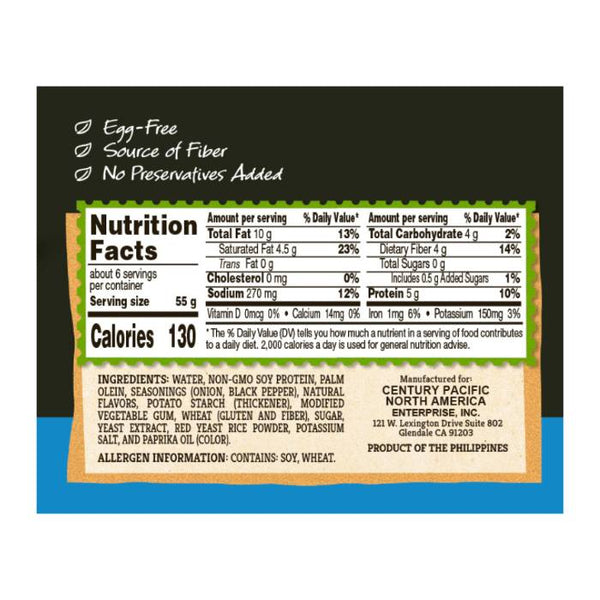 UnMeat - Meat Free Luncheon Canned Meat-Style, 11.6oz - back