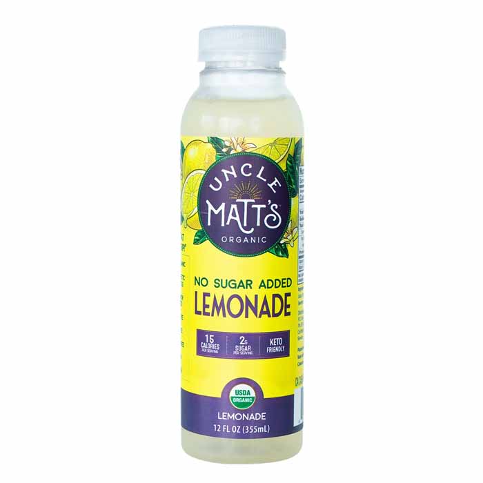 Uncle Matt's Organic - Lemonade No Sugar Added, 12fo | Pack of 6