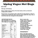 Upton's Naturals - Updog Vegan Hot Dogs, Foodservice, 50ct