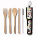 Bamboo Utensil Kit with Carry Pouch