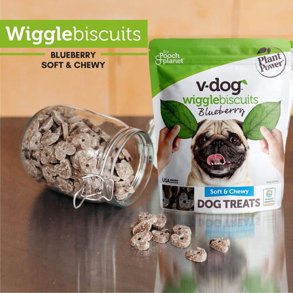 V-Dog - Wiggle Biscuits - Blueberry, 10oz