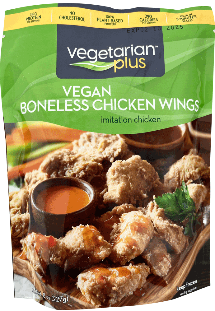 Vegetarian Plus - Vegan Boneless Chicken Wings, 8oz