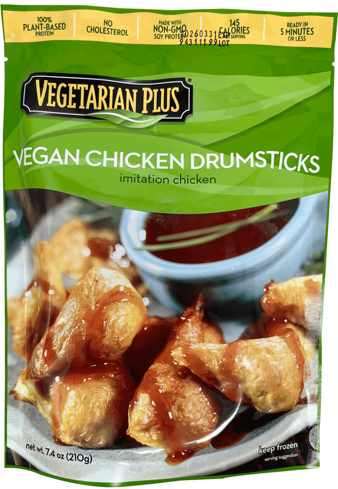 Vegetarian Plus - Vegan Chicken Drumsticks, 7.4oz