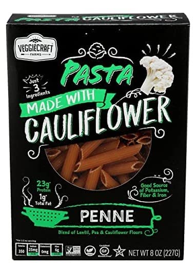 Veggiecraft Pasta Penne Cauliflower 8 Oz - Pack Of 6