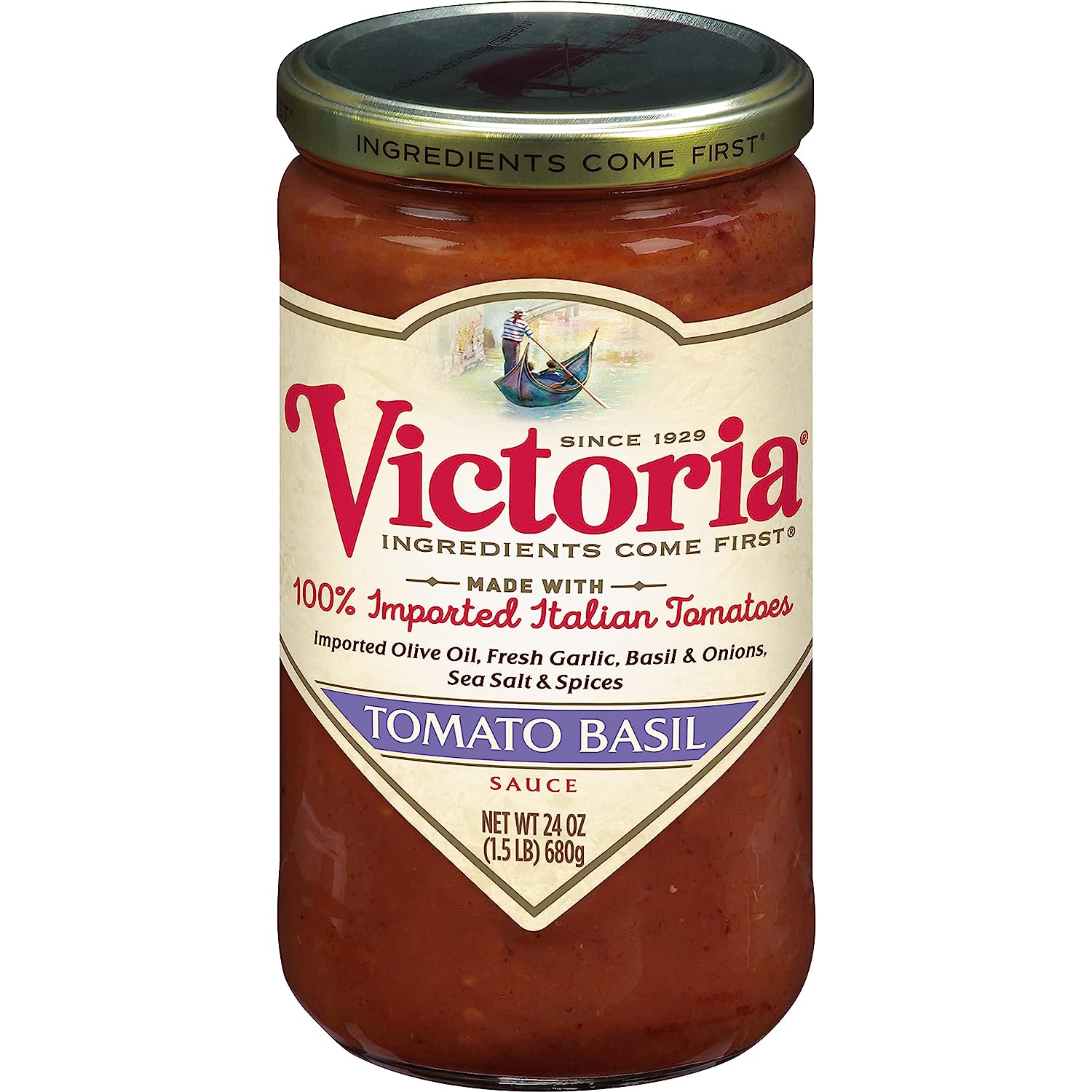 Victoria Sauce Tomato Basil 24oz - Pack Of 6