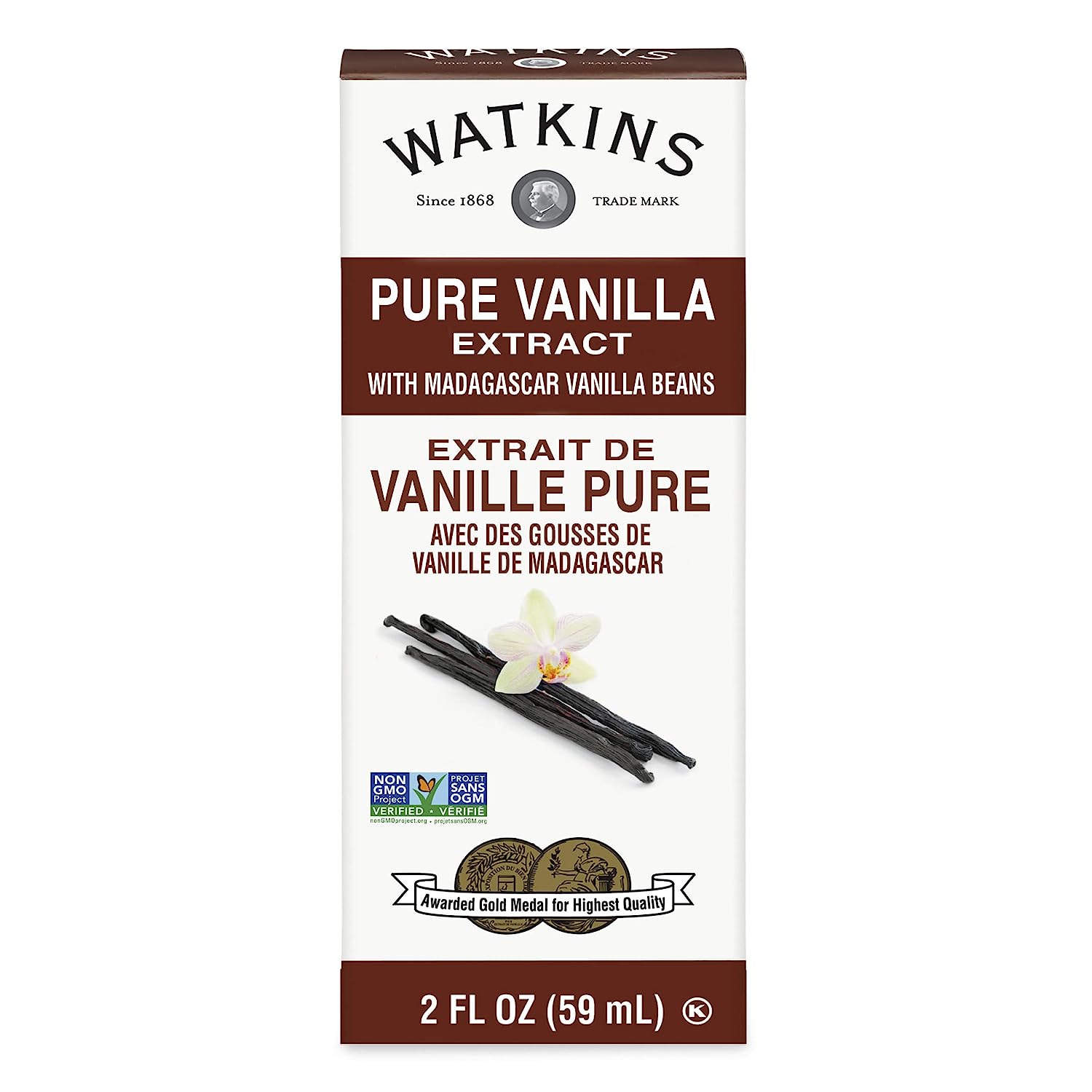 Watkins Extract Vanilla Madagascar Bourbon 2 Oz - Pack Of 6