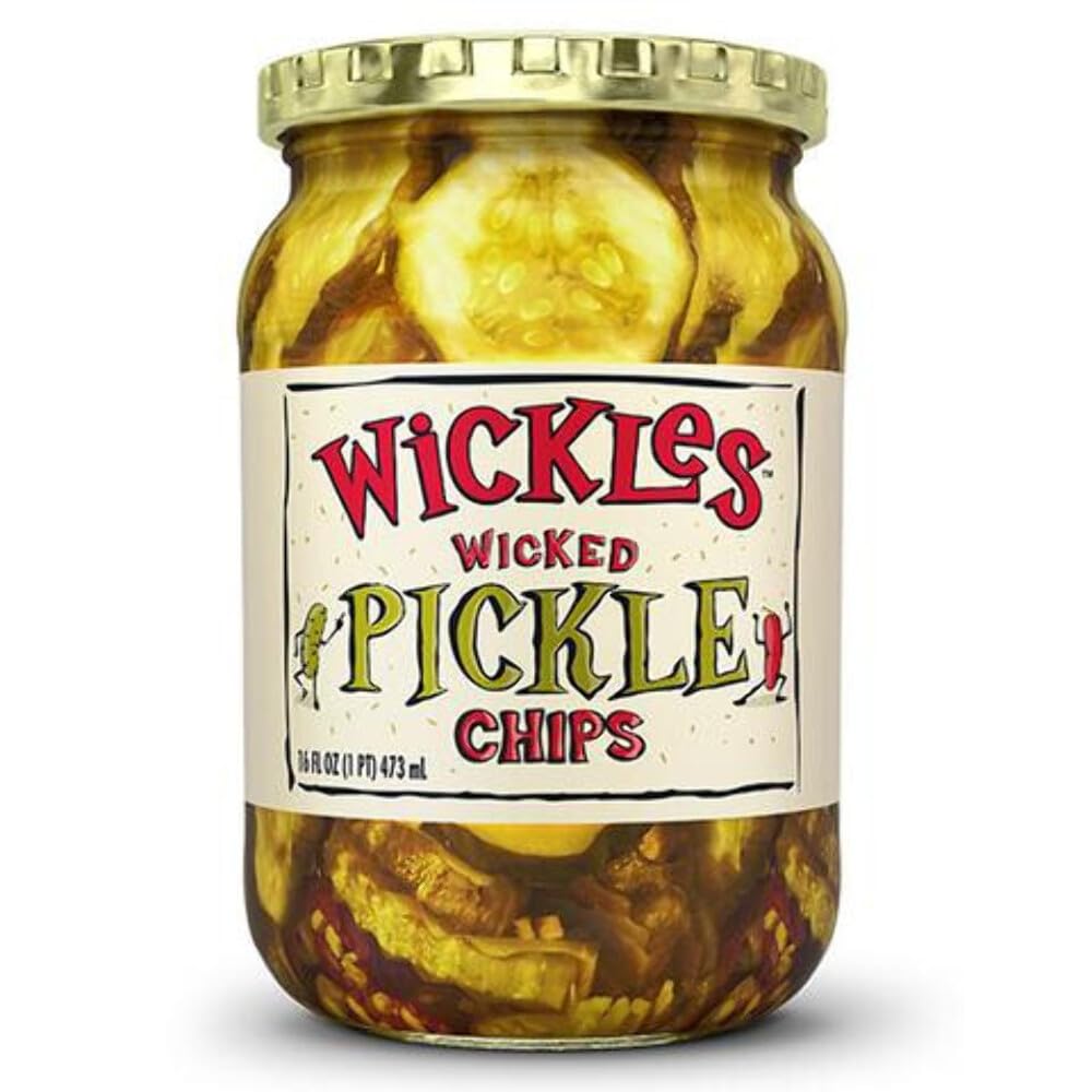 Wickles Pickle Chip Wicked 16 Oz - Pack Of 6